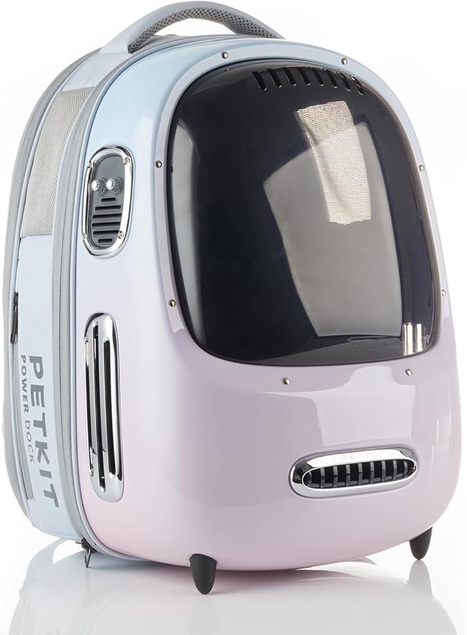 PETKIT Ventilated Cat Bubble Backpack Airline-Approved Travel Bag with Inbuilt Fan & Light, Lightweight Carier for Cats & Small Dogs (Up to 8KG, Multiple Colours)