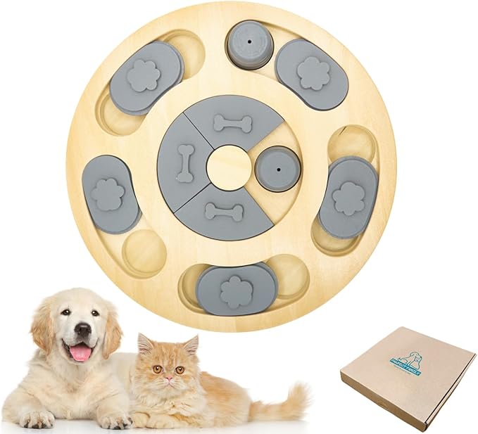 Pawfect Family Natural Rubber Treat Toys for Dogs - 2pc Set (Chew Log + Enrichment Ball), Eco-Friendly & Durable, Anxiety Relief & Dental Care
