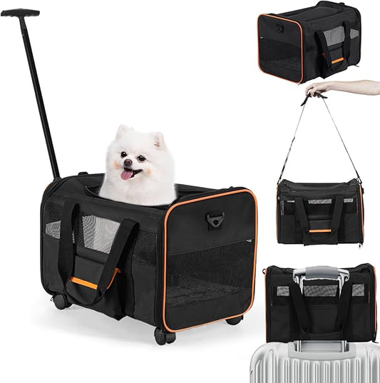 UNICITI Soft Cat & Dog Travel Carrier β Airline-Approved Pet Bag with Mesh Panels and Cozy Mat