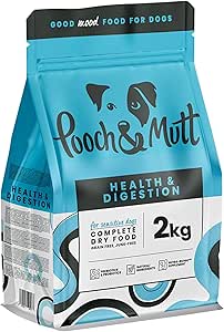 Pooch & Mutt Health & Digestion Dog Food Grain-Free Salmon & Sweet Potato Kibble for Sensitive Stomachs, 2kg