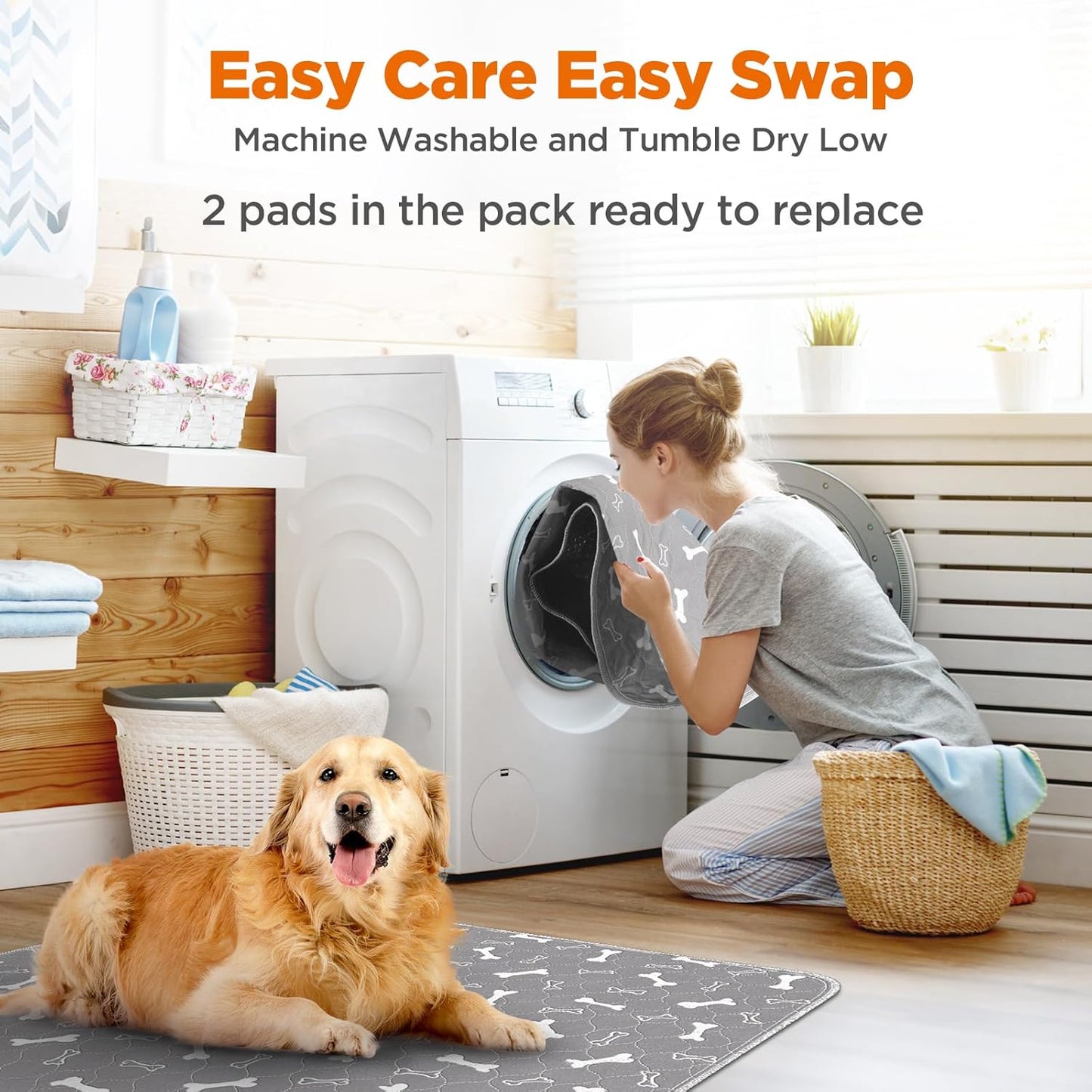 Baodan Washable Puppy Training Mat β Waterproof & Super Absorbent