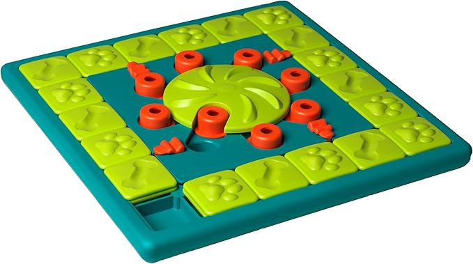 Dog Puzzle Toy with Treat Maze Outward Hound Nina Ottosson (Level 2, Purple & Green)