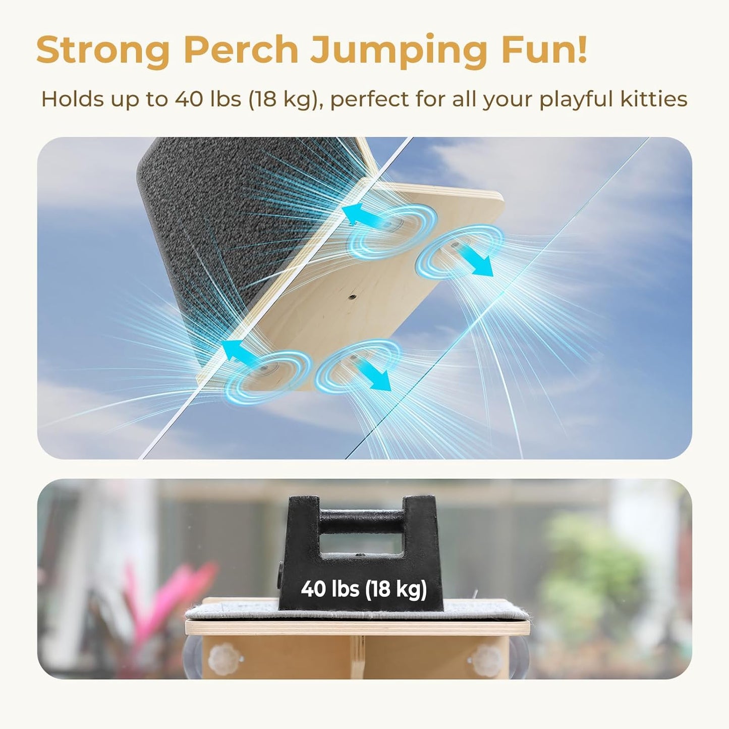 Pecute Solid Wood Cat Window Hammock β Sunbathing Throne for Supreme Felines