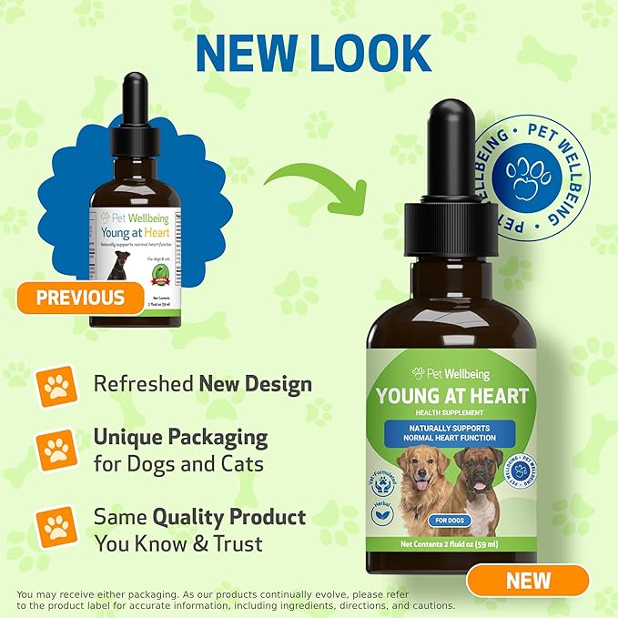 Young at Heart by Pet Wellbeing – Herbal Heart Support for Senior Dogs, Circulation & Cardiovascular Wellness