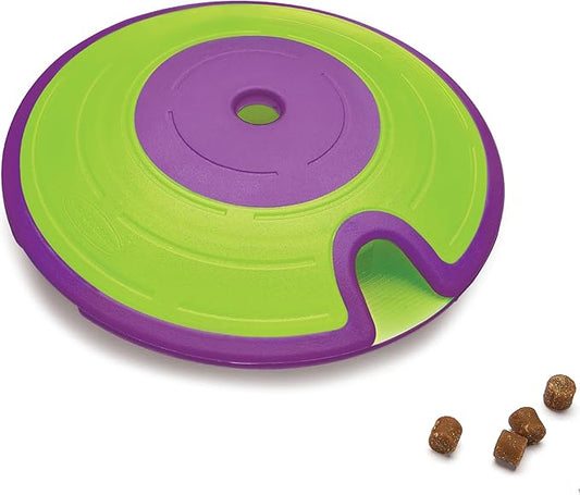 Dog Puzzle Toy with Treat Maze Outward Hound Nina Ottosson (Level 2, Purple & Green)