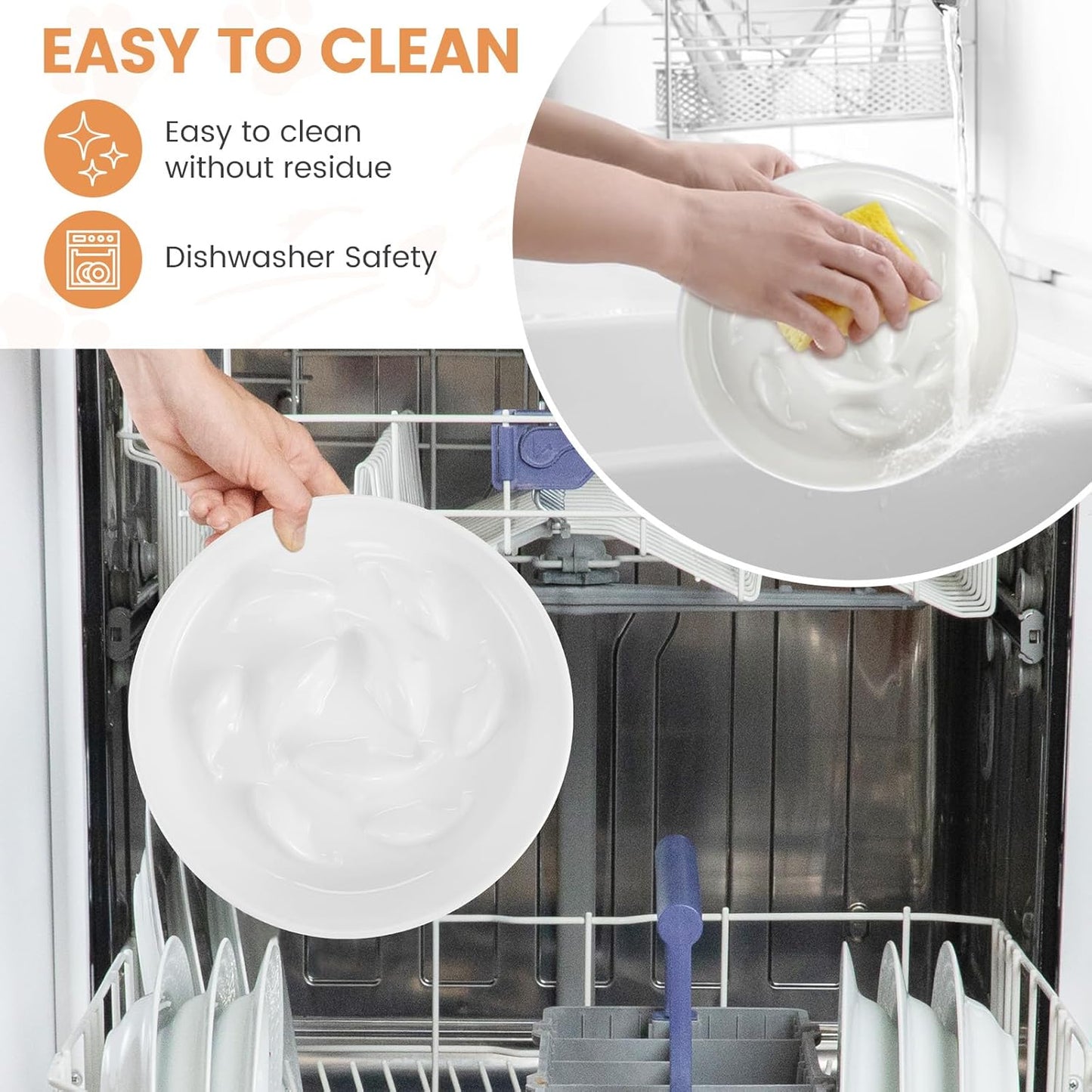 PETTOM Slow Feeder Cat Bowl with Bamboo Stand β Raised Ceramic Bowl for Tidy, Healthy Mealtimes