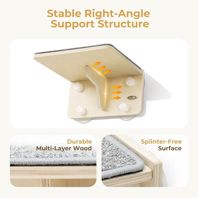 Pecute Solid Wood Cat Window Hammock β Sunbathing Throne for Supreme Felines