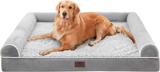 Orthopedic U-Shaped Dog Bed by WESTERN HOME β Waterproof, Washable, Comfy Sofa for Large Breeds (Multiple Sizes)