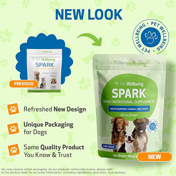 SPARK Daily Superfood for Dogs – Nutritional Greens with Probiotics, Enzymes, Spirulina & Vitamins