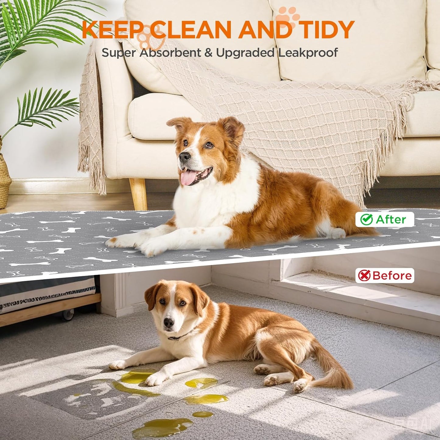 Baodan Washable Puppy Training Mat β Waterproof & Super Absorbent