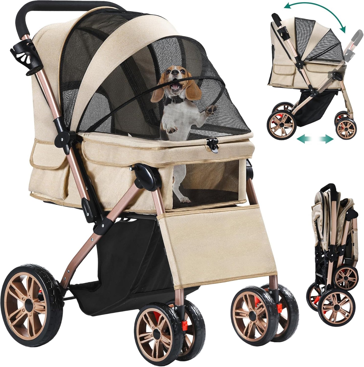 YITAHOME Dog Stroller β Luxury Wheels for Lazy Paws