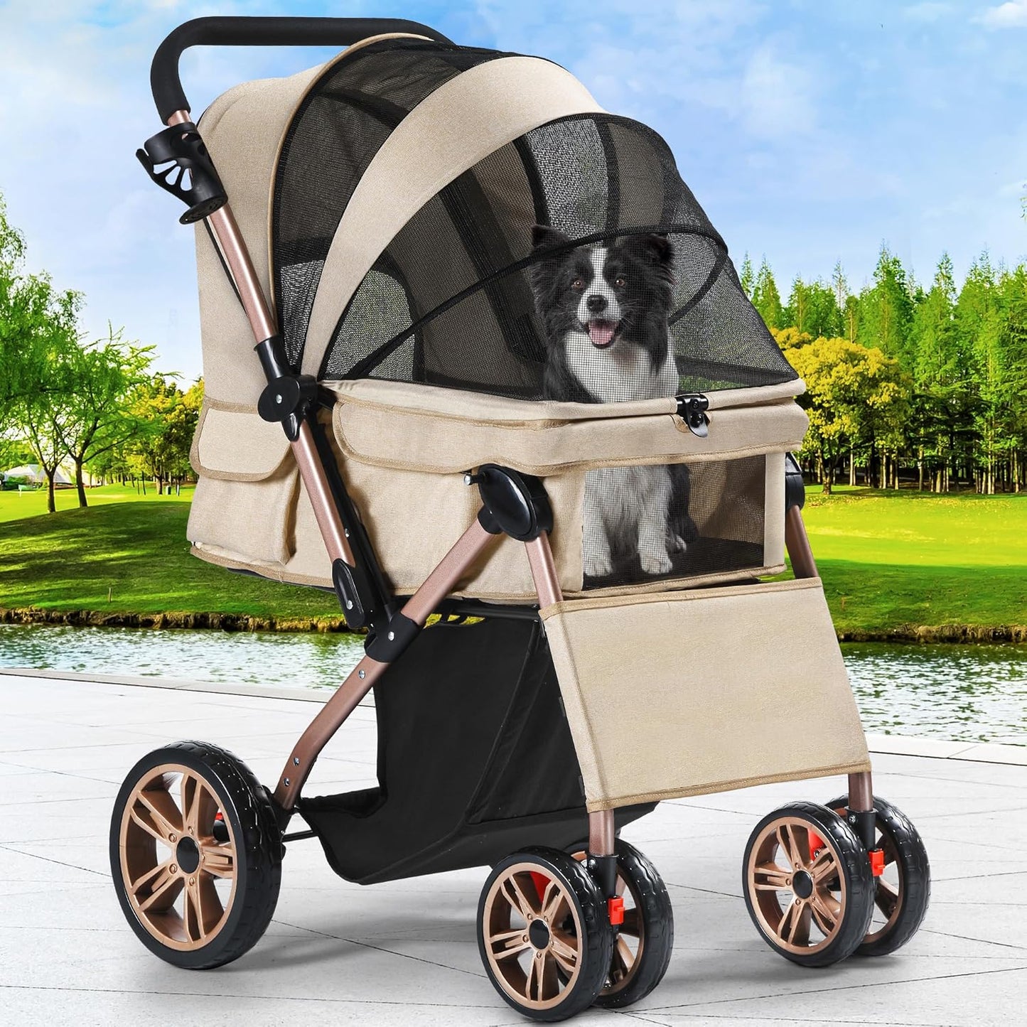 YITAHOME Dog Stroller β Luxury Wheels for Lazy Paws