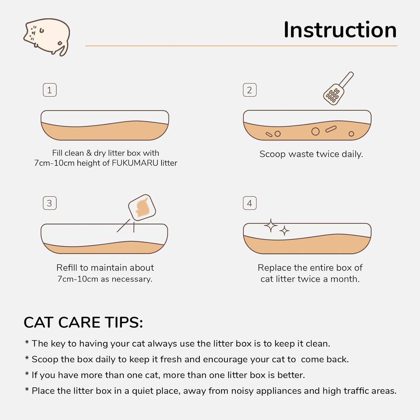 FUKUMARU Tofu Cat Litter – Flushable, Dust-Free, and Naturally Unscented