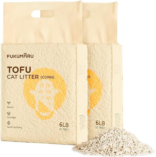 FUKUMARU Tofu Cat Litter – Flushable, Dust-Free, and Naturally Unscented
