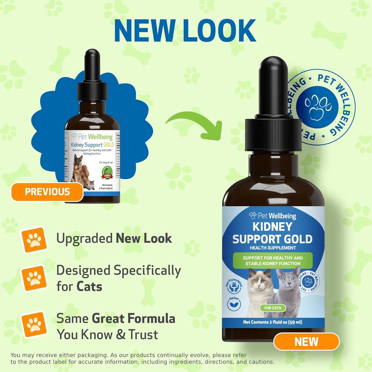 Kidney Support Gold for Cats – Natural Herbal Supplement for Kidney Function, Energy & Fluid Balance