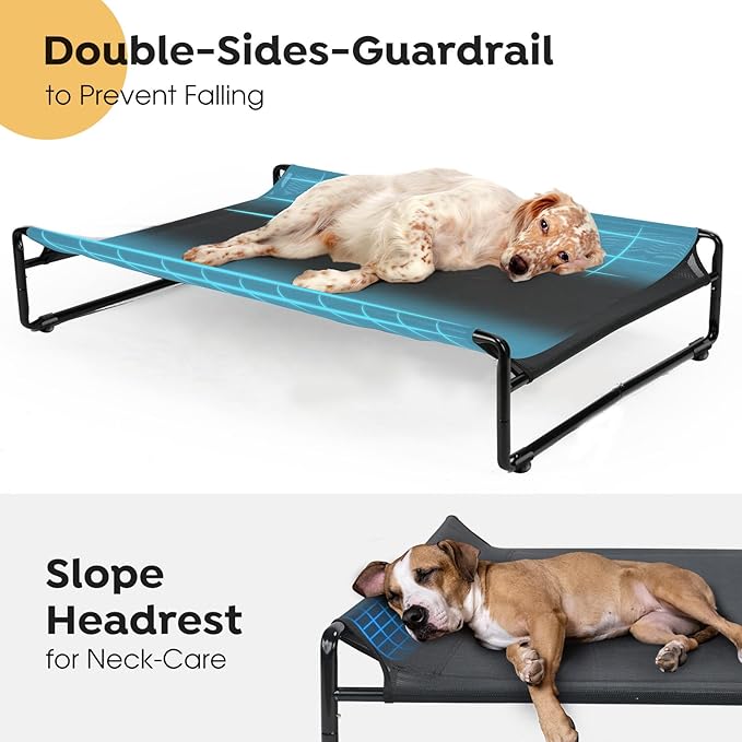 Veehoo Cooling Raised Dog Bed – Elevated Mesh Pet Cot for Summer Comfort (All Sizes Available)