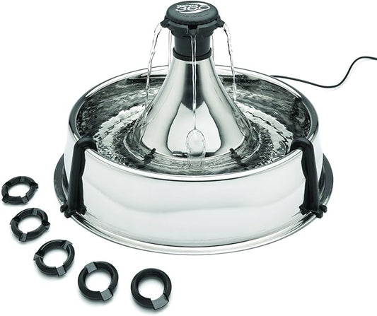 Adjustable 360 Stainless Steel Pet Fountain – 3.8L Customisable Drinking Station for Cats & Dogs by PetSafe