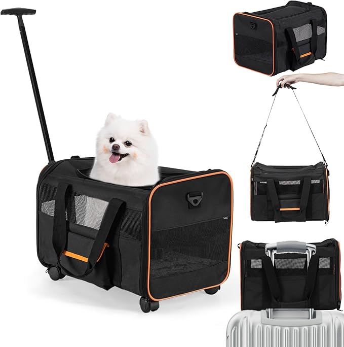 UNICITI Soft Cat & Dog Travel Carrier – Airline-Approved Pet Bag with Mesh Panels and Cozy Mat