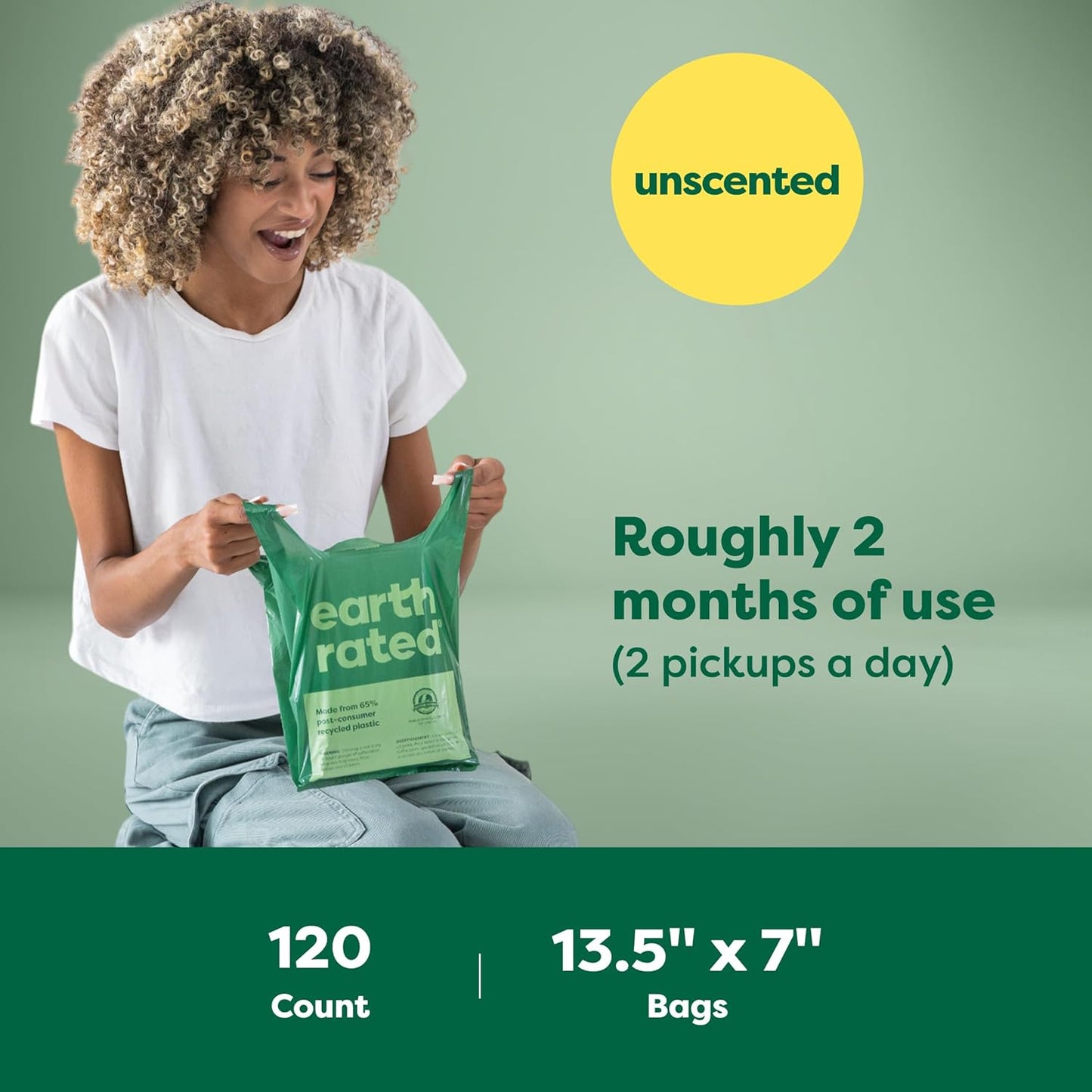 Earth Rated Dog Poop Bags — Eco-Friendly, Leak-Proof & Lavender Scented (120 Bags)