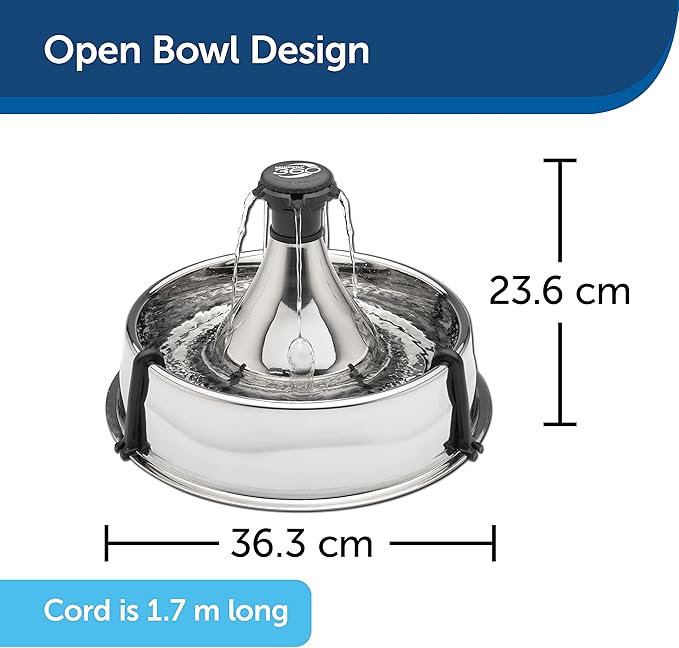 Adjustable 360 Stainless Steel Pet Fountain – 3.8L Customisable Drinking Station for Cats & Dogs by PetSafe