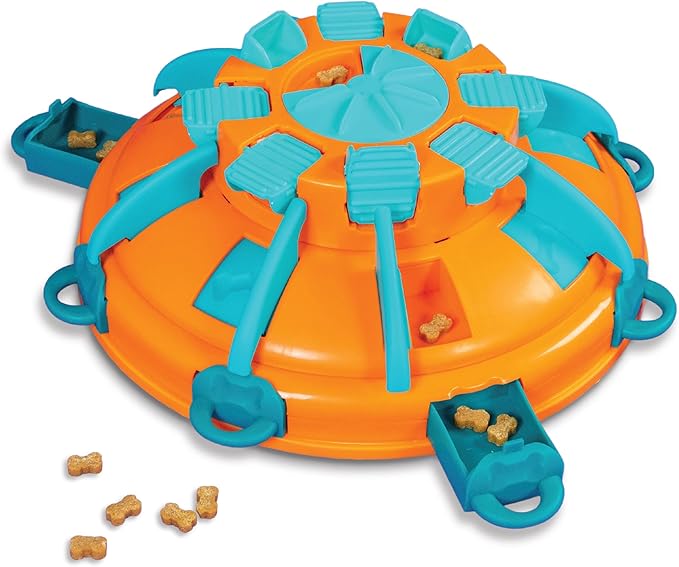 Dog Puzzle Toy with Treat Maze Outward Hound Nina Ottosson (Level 2, Purple & Green)