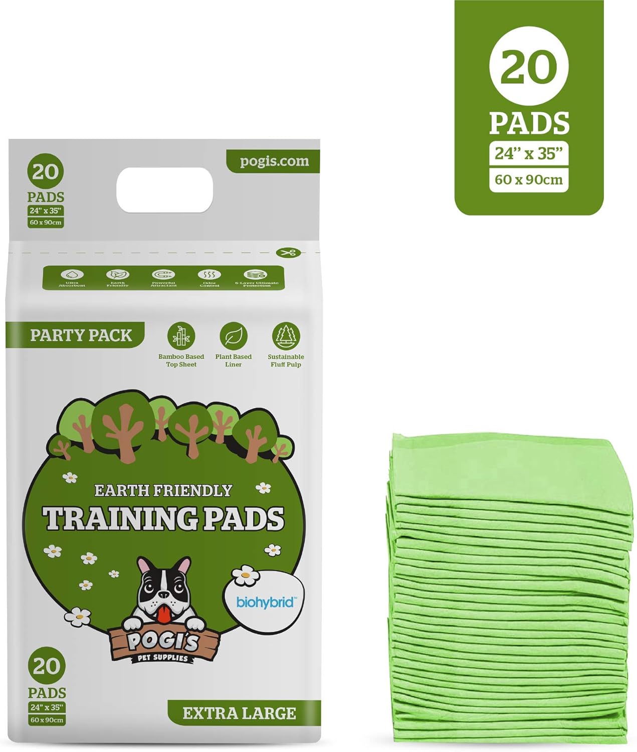 Pogi's Large Dog Training Pads – Eco-Friendly & Leak-Proof