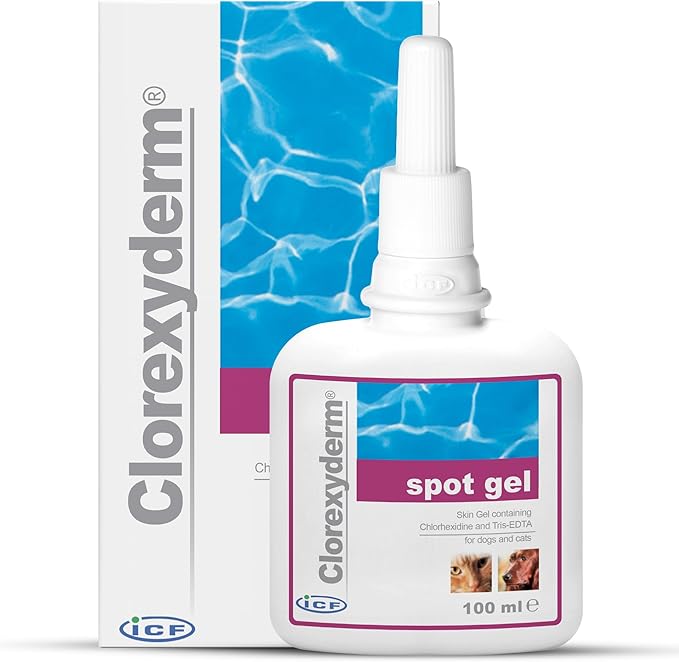ICF Clorexyderm Gel – Advanced Skin Care for Cats & Dogs | Ideal for Paws, Folds, and Local Irritations