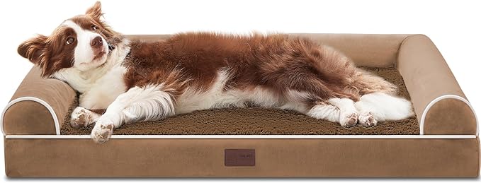 Orthopedic U-Shaped Dog Bed by WESTERN HOME – Waterproof, Washable, Comfy Sofa for Large Breeds (Multiple Sizes)