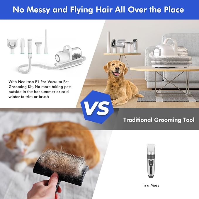 Neabot P1 Pro Pet Grooming Kit – Vacuum & Groom Your Furry Friend (As Seen on Amazon)
