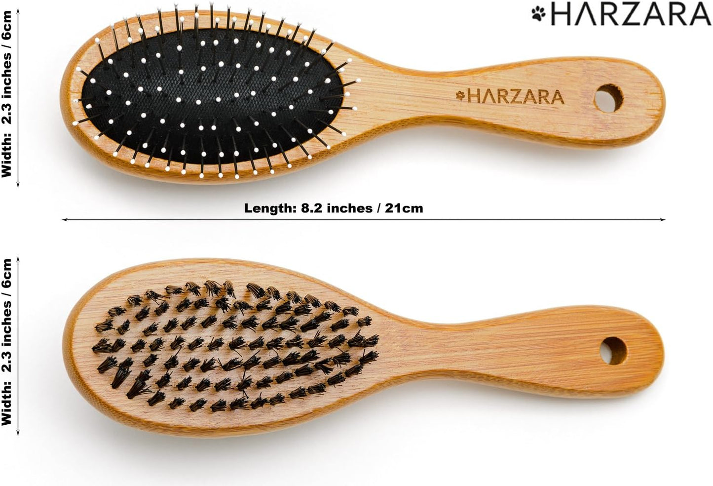 Eco-Friendly Bamboo Pet Brush for Shedding & Grooming