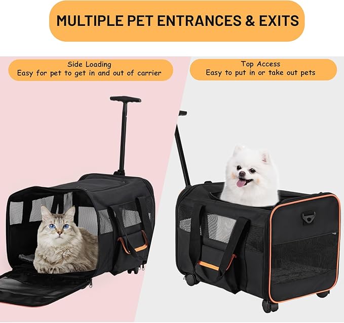 UNICITI Soft Cat & Dog Travel Carrier – Airline-Approved Pet Bag with Mesh Panels and Cozy Mat