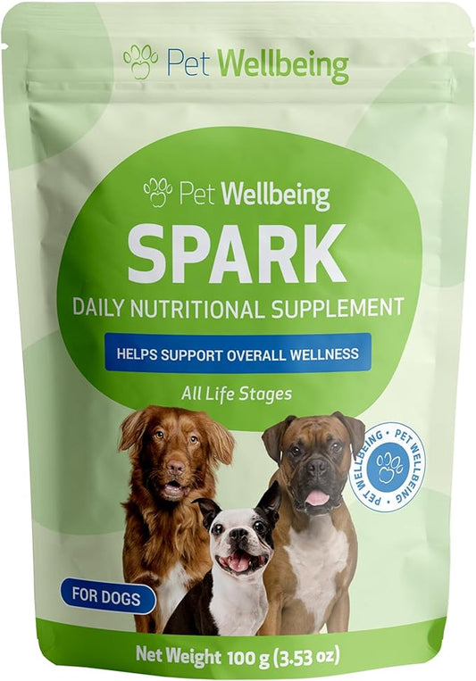 SPARK Daily Superfood for Dogs β Nutritional Greens with Probiotics, Enzymes, Spirulina & Vitamins