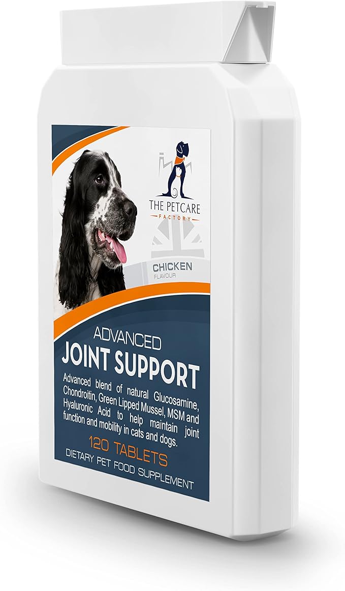Advanced Joint Support for Dogs – Glucosamine, Chondroitin, Green Lipped Mussel & MSM for Mobility & Hip Health (UK Made)
