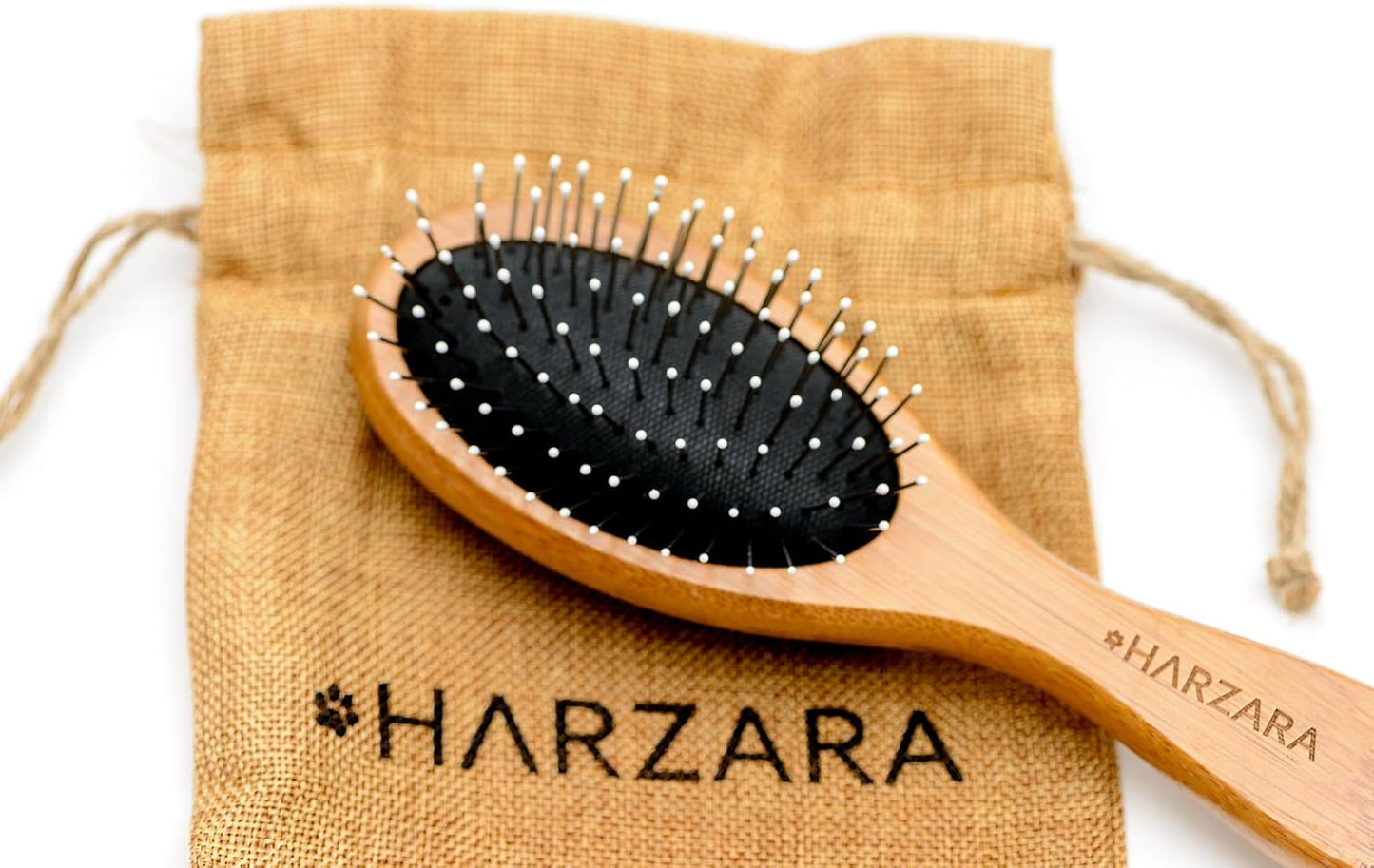 Eco-Friendly Bamboo Pet Brush for Shedding & Grooming