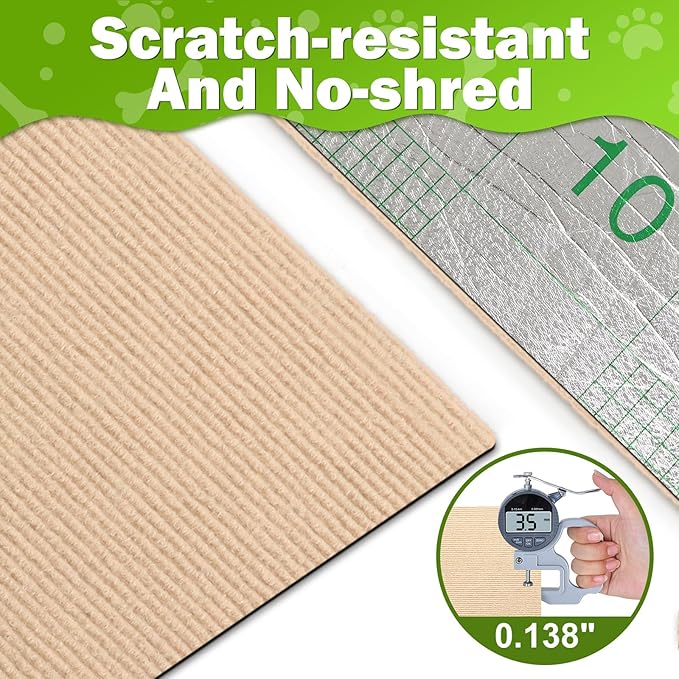 ENONCI Cat Scratch Mat Self-Adhesive Sofa Furniture Protector for Cats Washable, Trim-to-Fit, Claw-Resistant Polyester Shield (Multiple Sizes & Colours)