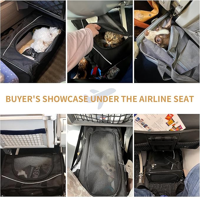Deluxe Airline-Approved Cat Carrier with Wheels – Foldable, Soft-Sided Pet Travel Bag