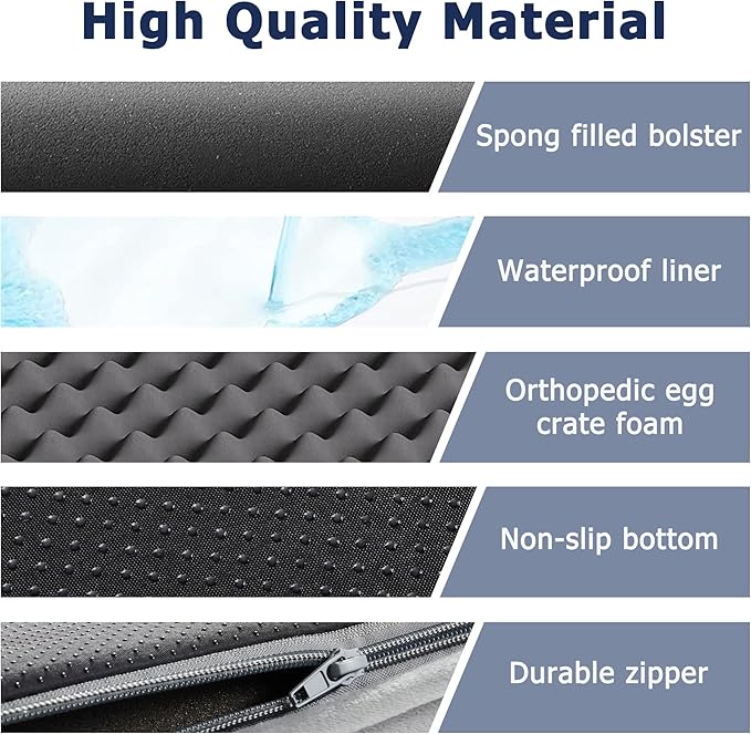 Orthopedic U-Shaped Dog Bed by WESTERN HOME – Waterproof, Washable, Comfy Sofa for Large Breeds (Multiple Sizes)