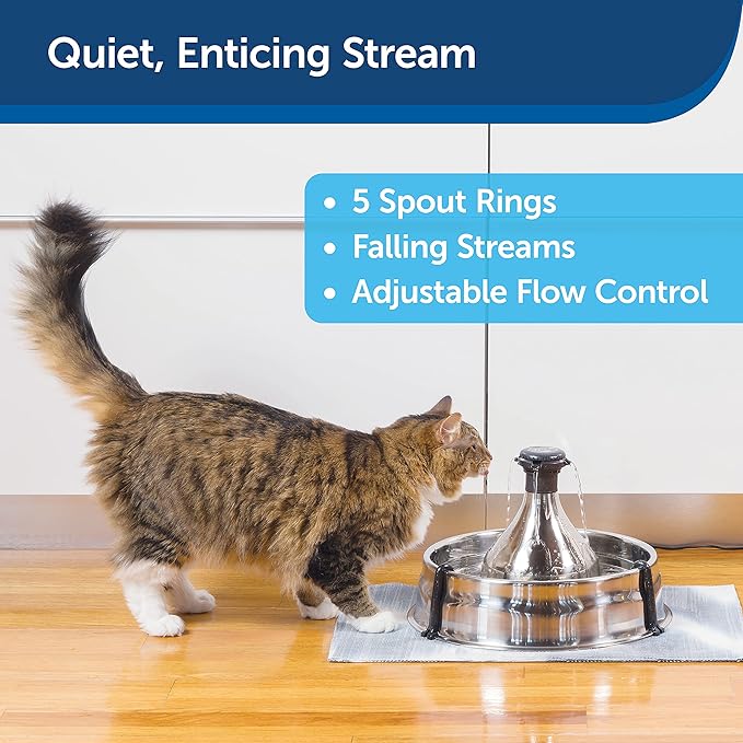 Adjustable 360 Stainless Steel Pet Fountain – 3.8L Customisable Drinking Station for Cats & Dogs by PetSafe