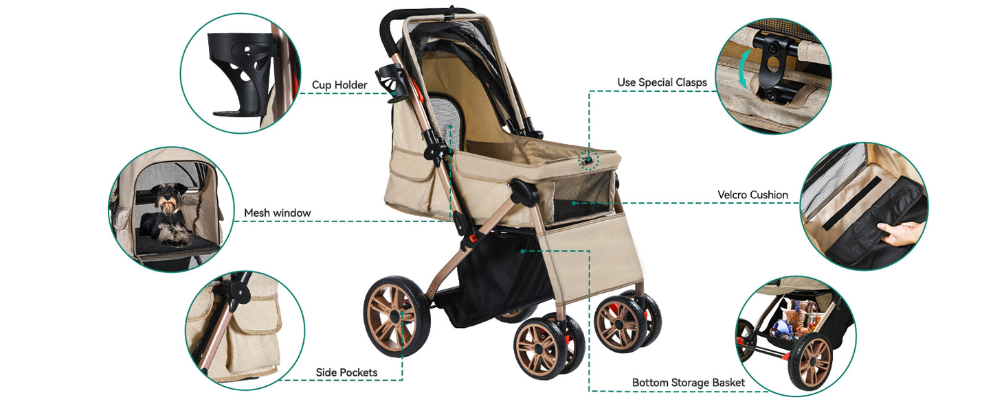 YITAHOME Dog Stroller – Luxury Wheels for Lazy Paws