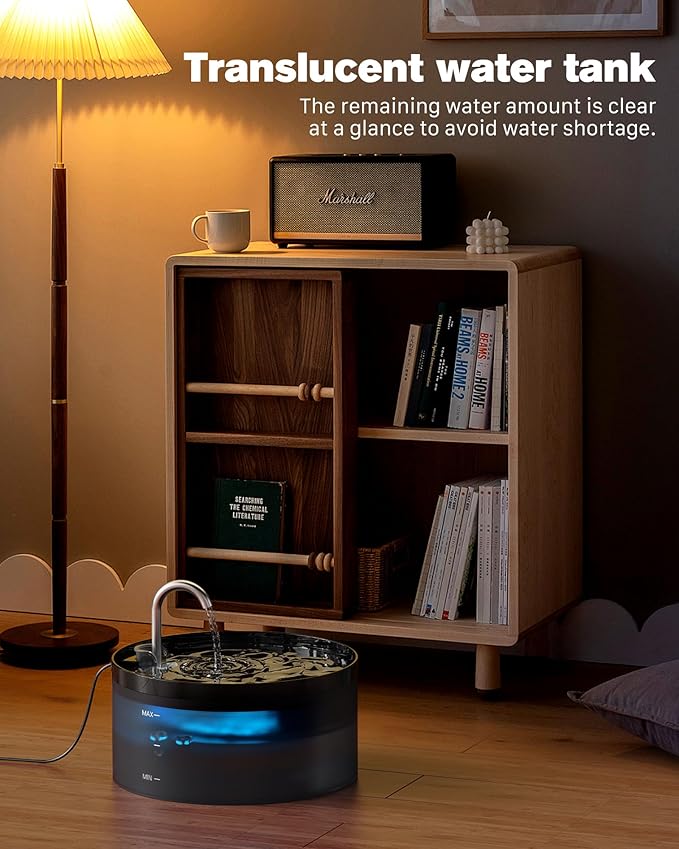 BEMOONY 3.2L Cat Water Fountain – Super Silent Pet Fountain with Filters (As Seen on Amazon)