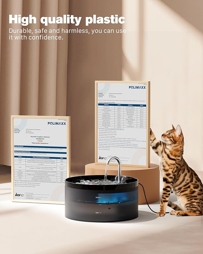BEMOONY 3.2L Cat Water Fountain – Super Silent Pet Fountain with Filters (As Seen on Amazon)