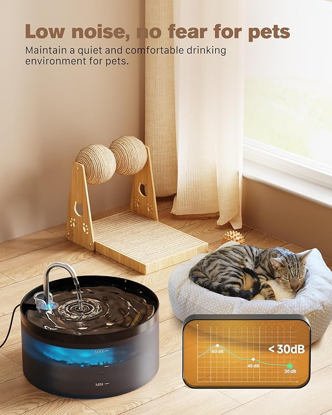 BEMOONY 3.2L Cat Water Fountain – Super Silent Pet Fountain with Filters (As Seen on Amazon)